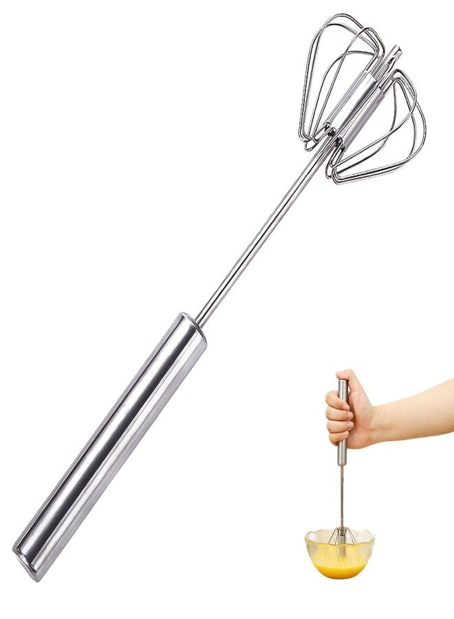 ADD2CART Kitchen Hand Blender Semi-Automatic & Stirring Stainless Steel Rotating Rotary Push Whisks Mixer for Kitchen Baking/Lassi/Butter Milk/Cream/Coffee - Image 1